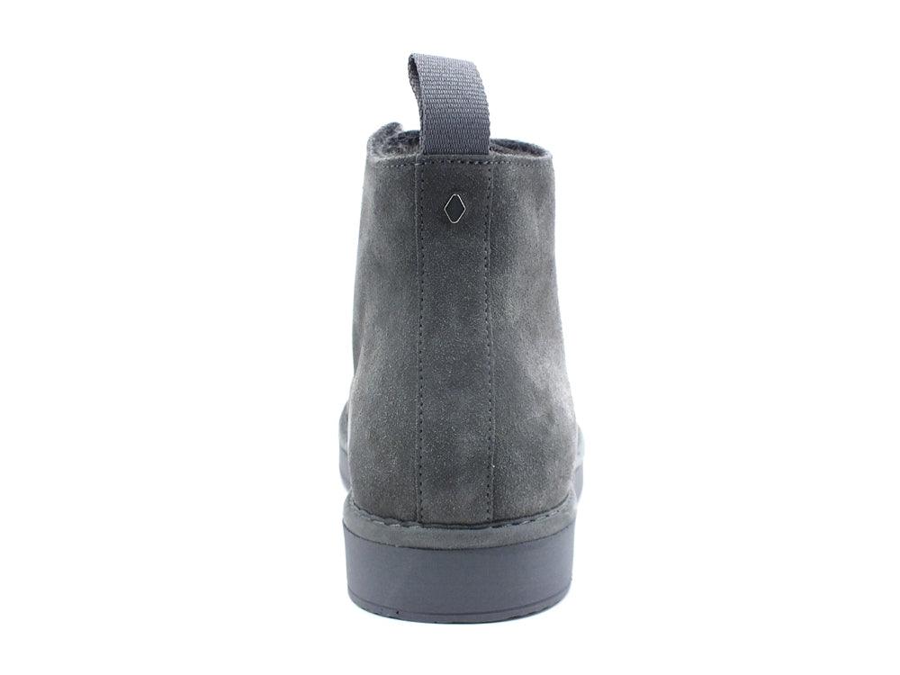 PAN CHIC Ankle Boot Suede Sneaker Pelo Anthracite Electric Blue P01M1400200006 - Sandrini Calzature e Abbigliamento