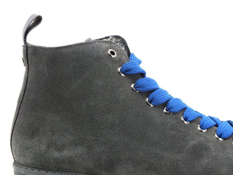 PAN CHIC Ankle Boot Suede Sneaker Pelo Anthracite Electric Blue P01M1400200006 - Sandrini Calzature e Abbigliamento