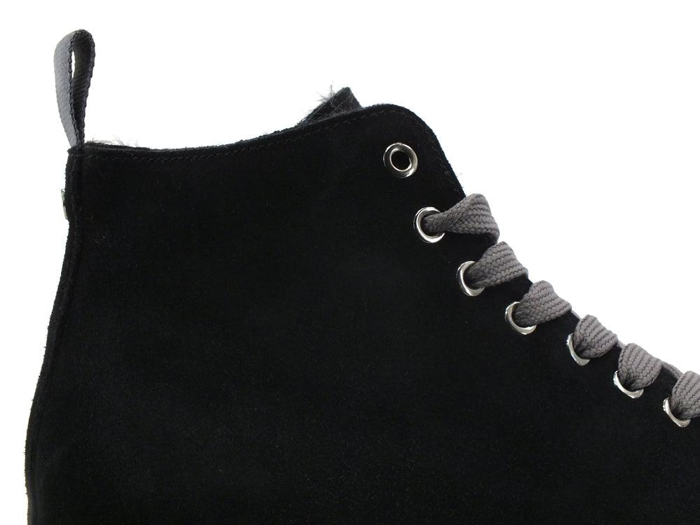 PAN CHIC Ankle Boot Suede Sneaker Pelo Black Grey P01M1400200006 - Sandrini Calzature e Abbigliamento