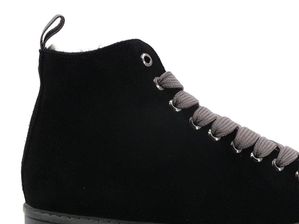 PAN CHIC Ankle Boot Suede Sneaker Pelo Black Grey P01W1400200006 - Sandrini Calzature e Abbigliamento