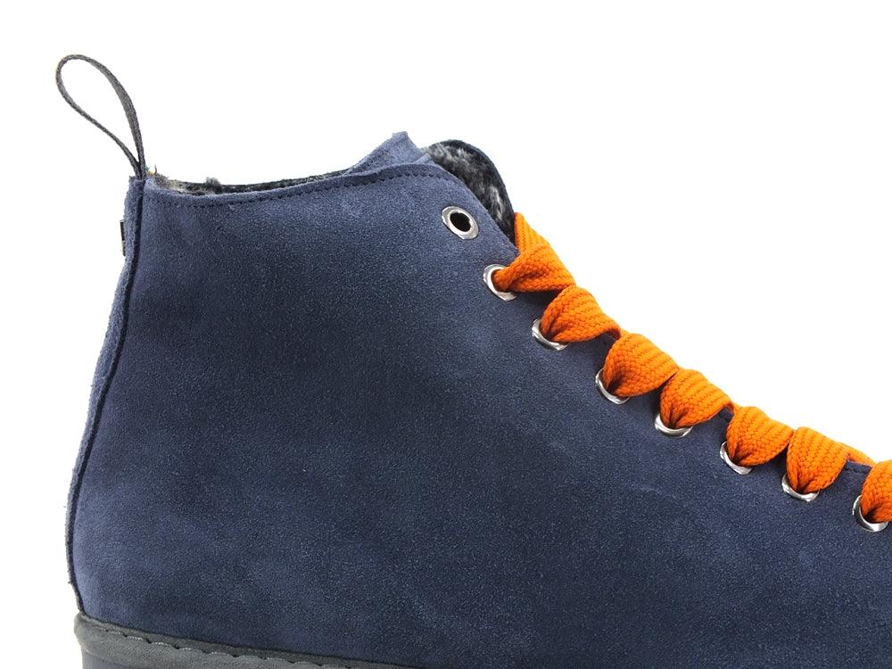 PAN CHIC Ankle Boot Suede Sneaker Pelo Blue Amber P01M1400200006 - Sandrini Calzature e Abbigliamento