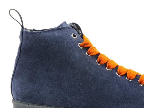 PAN CHIC Ankle Boot Suede Sneaker Pelo Blue Amber P01M1400200006 - Sandrini Calzature e Abbigliamento