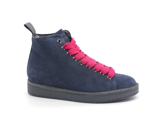 PAN CHIC Ankle Boot Suede Sneaker Pelo Blue Fuchsia P01W1400200006 - Sandrini Calzature e Abbigliamento
