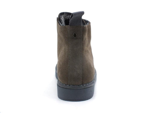 PAN CHIC Ankle Boot Suede Sneaker Pelo Brown Stone Azure P01W1400200006 - Sandrini Calzature e Abbigliamento