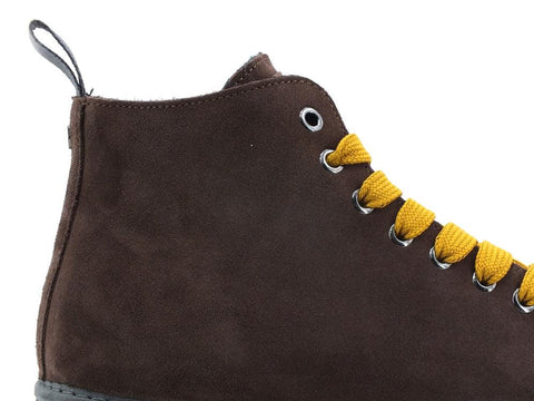 PAN CHIC Ankle Boot Suede Sneaker Pelo Brown Yellow P01M1400200006 - Sandrini Calzature e Abbigliamento