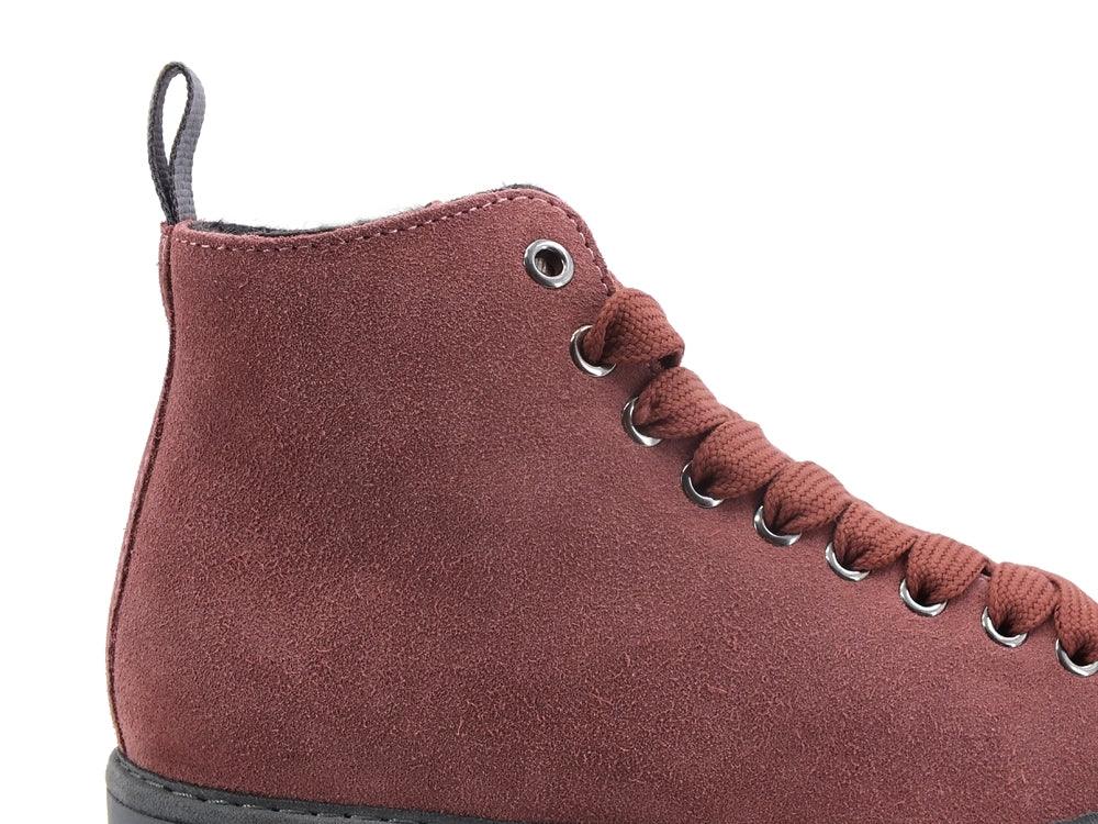 PAN CHIC Ankle Boot Suede Sneaker Pelo BrownRose Rosewood P01W1400200006 - Sandrini Calzature e Abbigliamento