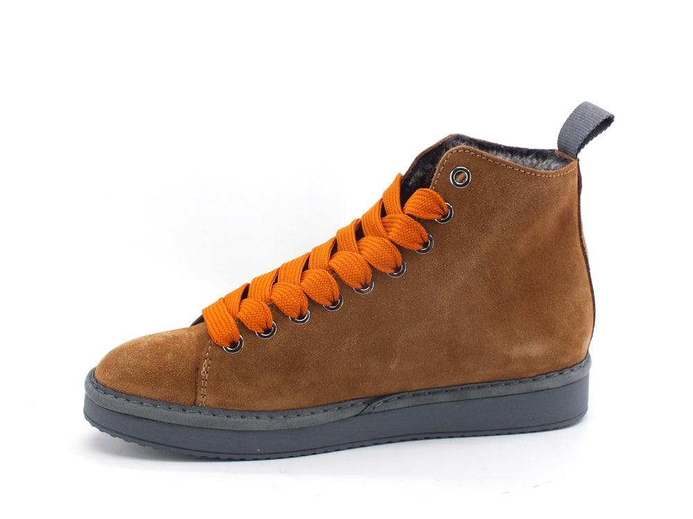 PAN CHIC Ankle Boot Suede Sneaker Pelo Cognac Amber P01W1400200006 - Sandrini Calzature e Abbigliamento