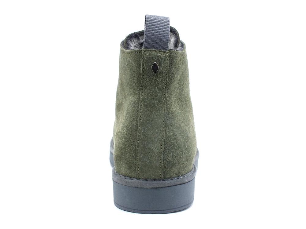 PAN CHIC Ankle Boot Suede Sneaker Pelo Green Amber P01M1400200006 - Sandrini Calzature e Abbigliamento