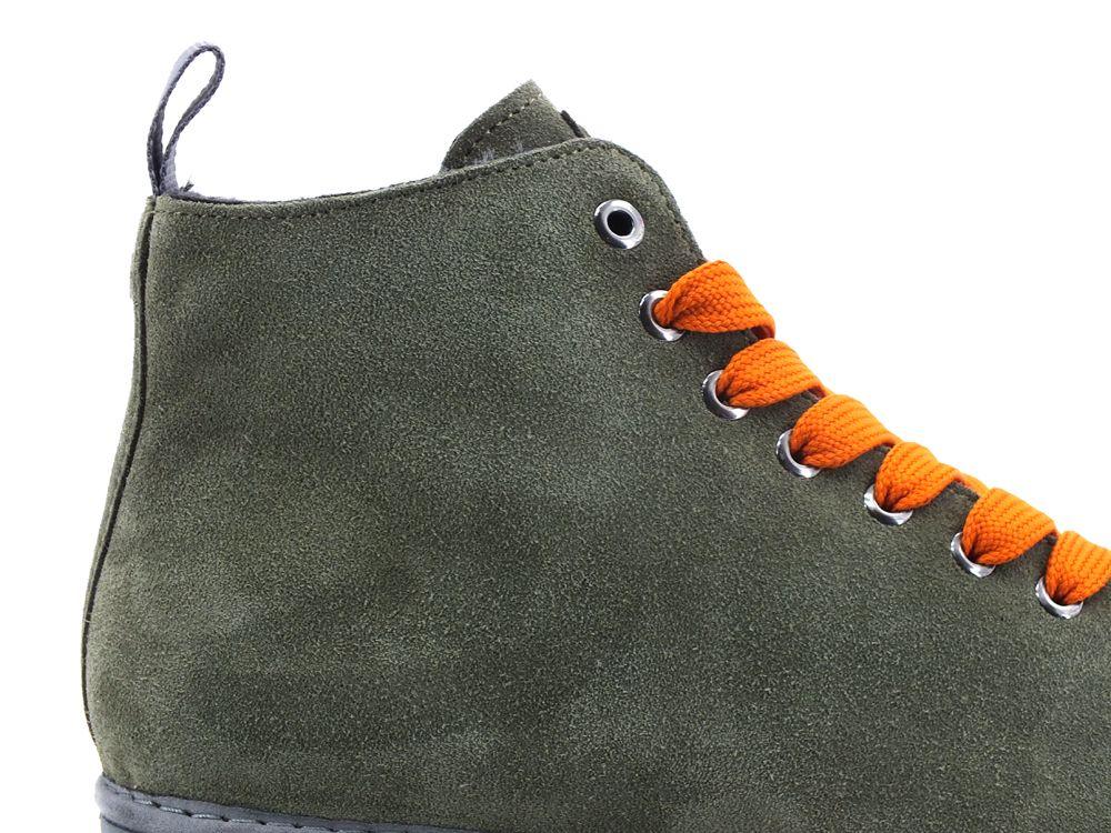 PAN CHIC Ankle Boot Suede Sneaker Pelo Green Amber P01M1400200006 - Sandrini Calzature e Abbigliamento