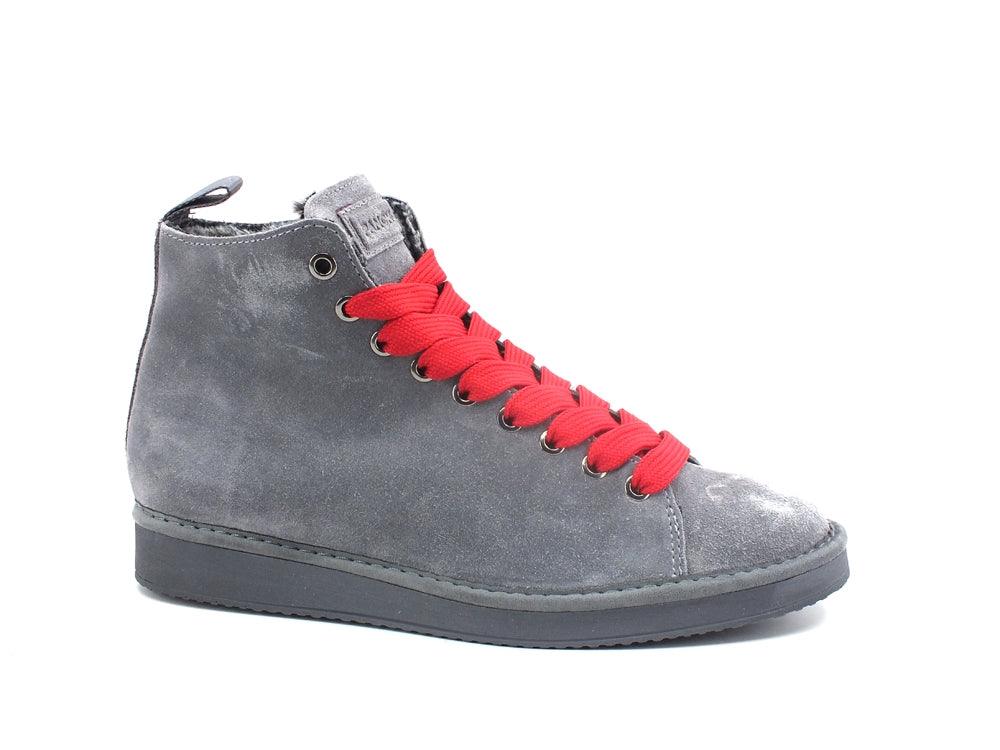 PAN CHIC Ankle Boot Suede Sneaker Pelo Grey Red P01M1400200006 - Sandrini Calzature e Abbigliamento
