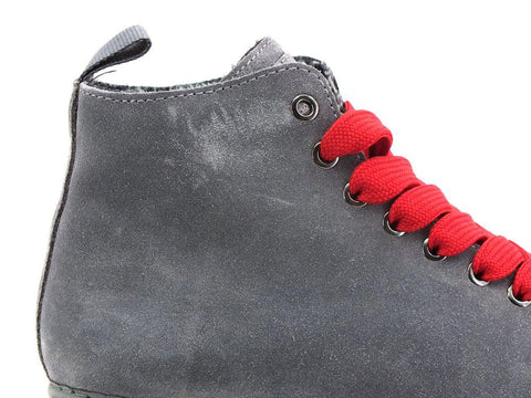 PAN CHIC Ankle Boot Suede Sneaker Pelo Grey Red P01M1400200006 - Sandrini Calzature e Abbigliamento