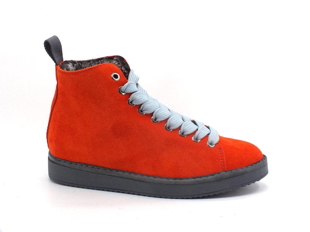 PAN CHIC Ankle Boot Suede Sneaker Pelo Orange Azure P01W1400200006 - Sandrini Calzature e Abbigliamento