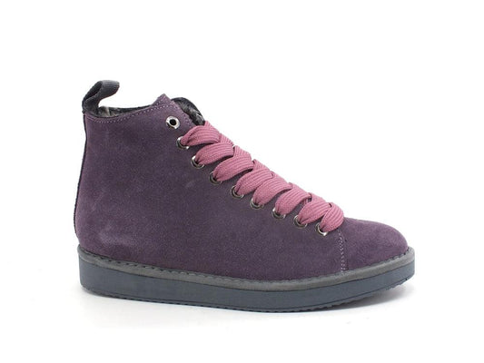 PAN CHIC Ankle Boot Suede Sneaker Pelo Purple Brown Rose P01W1400200006 - Sandrini Calzature e Abbigliamento