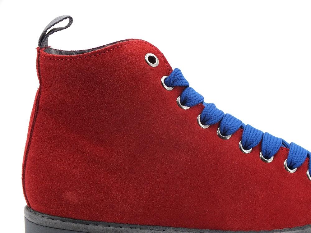 PAN CHIC Ankle Boot Suede Sneaker Pelo Red Electric Blue P01W1400200006 - Sandrini Calzature e Abbigliamento
