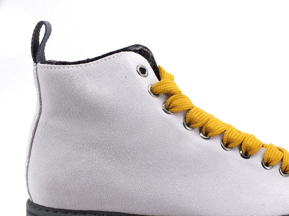 PAN CHIC Ankle Boot Suede Sneaker Pelo White Yellow P01W1400200006 - Sandrini Calzature e Abbigliamento