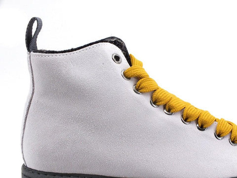 PAN CHIC Ankle Boot Suede Sneaker Pelo White Yellow P01W1400200006 - Sandrini Calzature e Abbigliamento