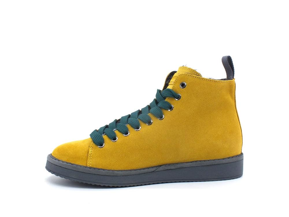 PAN CHIC Ankle Boot Suede Sneaker Pelo Yellow Petrol P01M1400200006 - Sandrini Calzature e Abbigliamento