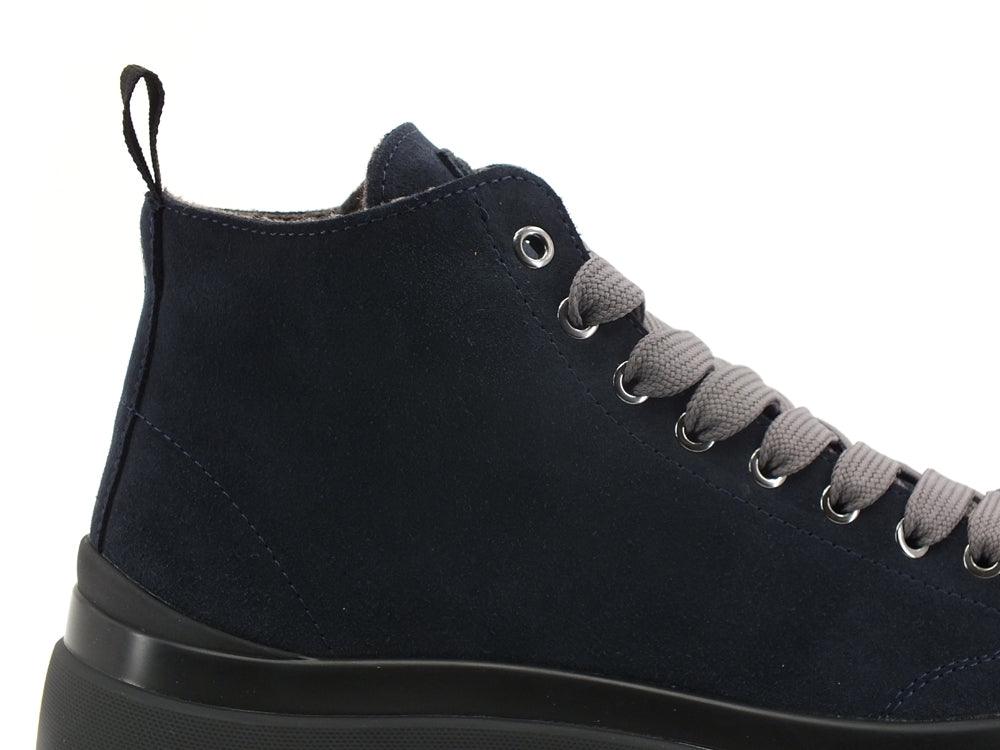 PAN CHIC Ankle Boot Suede Sneaker Stivaletto Cobalt Grey P03M1503700017 - Sandrini Calzature e Abbigliamento