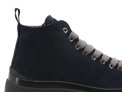 PAN CHIC Ankle Boot Suede Sneaker Stivaletto Cobalt Grey P03M1503700017 - Sandrini Calzature e Abbigliamento