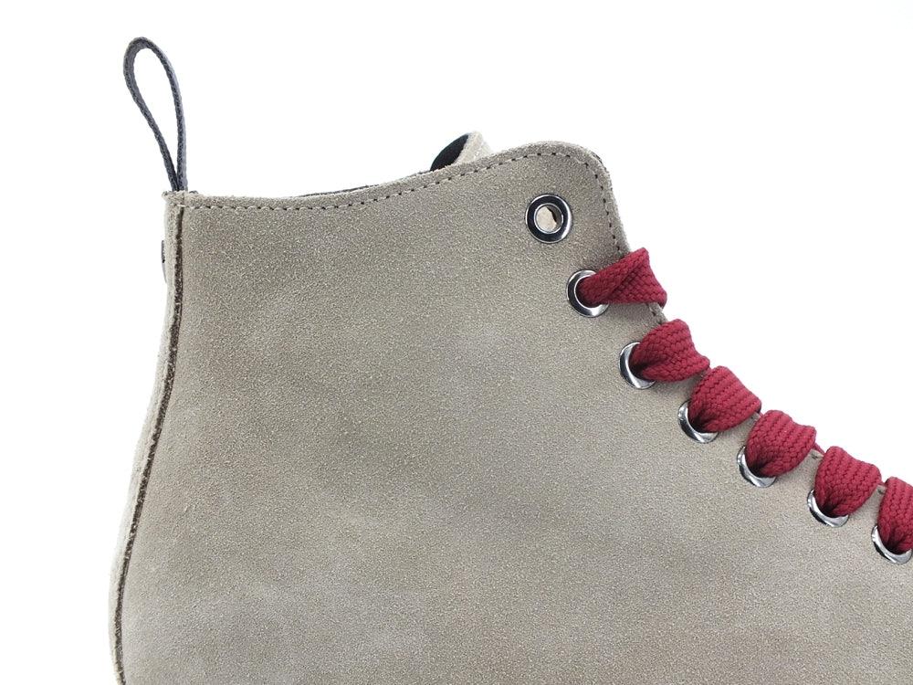 PAN CHIC Ankle Boot Suede Stivaletto Dove Grey Burgundy P01W1400200005 - Sandrini Calzature e Abbigliamento