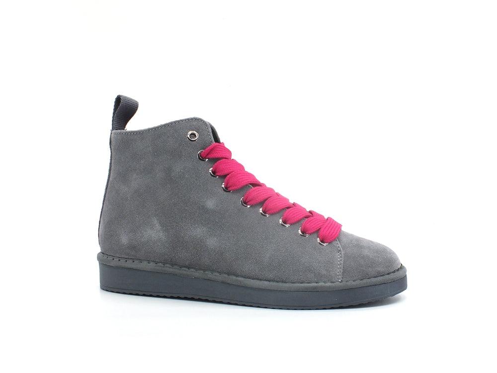 PAN CHIC Ankle Boot Suede Stivaletto Grey Fuxia P01W1400200005 - Sandrini Calzature e Abbigliamento