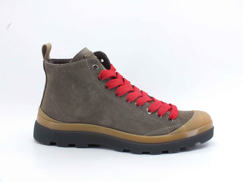 PAN CHIC Ankle Boot Suede Stivaletto Pelo Stone Brown Red P03M1503700017 - Sandrini Calzature e Abbigliamento