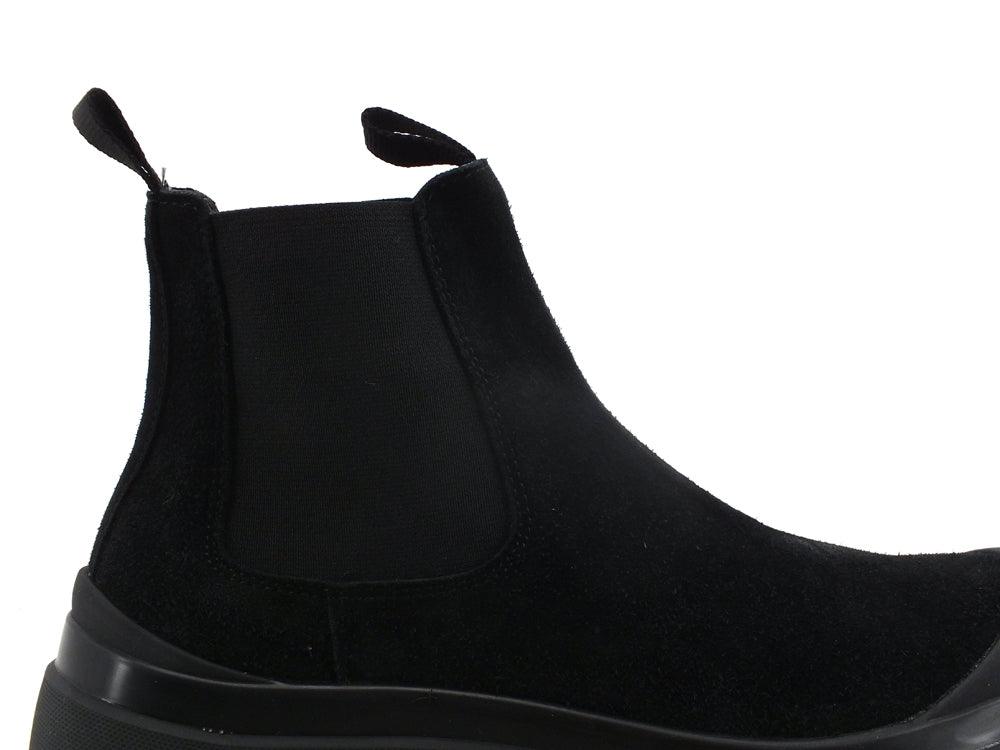 PAN CHIC Beatle Boot Suede Stivaletto Elastici Black P03W1900300005 - Sandrini Calzature e Abbigliamento