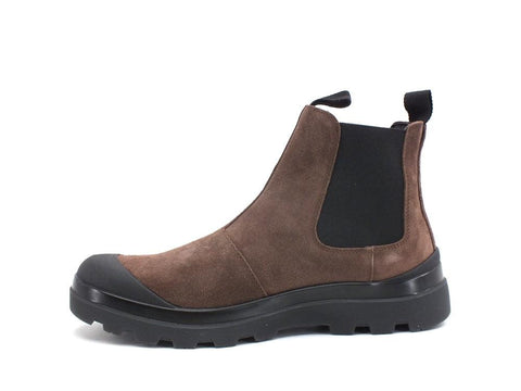 PAN CHIC Beatle Boot Suede Stivaletto Elastici Brown Black P03W1900300005 - Sandrini Calzature e Abbigliamento