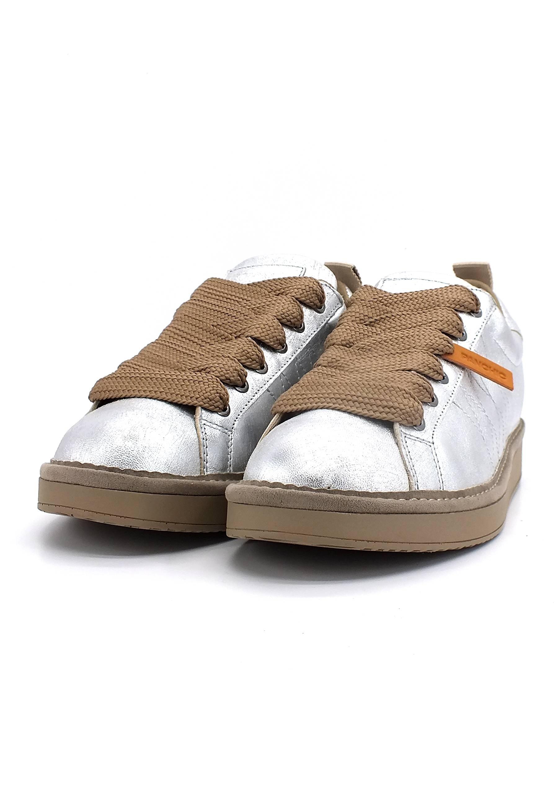 PAN CHIC Lace-Up Sneaker Donna Silver P01W1600100319 - Sandrini Calzature e Abbigliamento