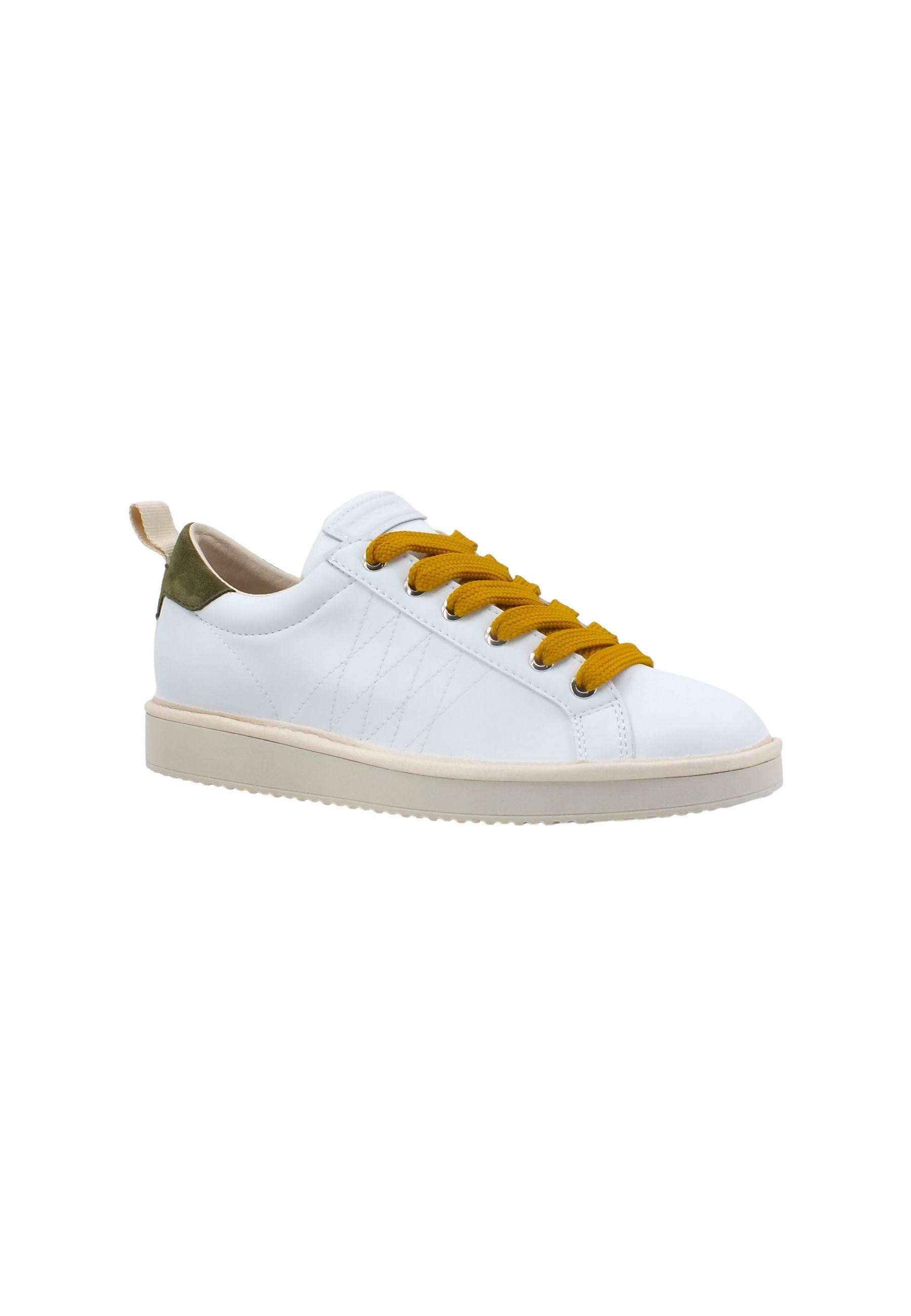 PAN CHIC Sneaker Donna White Sage Yellow P01W00200243004 - Sandrini Calzature e Abbigliamento