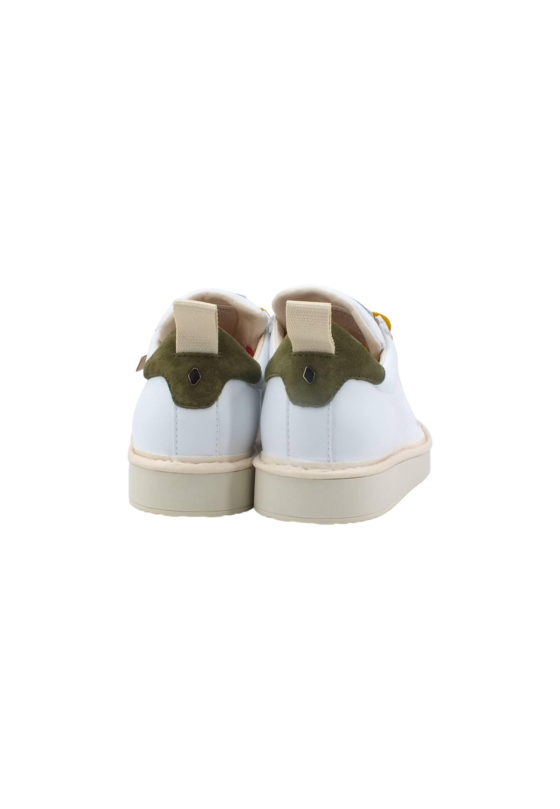 PAN CHIC Sneaker Donna White Sage Yellow P01W00200243004 - Sandrini Calzature e Abbigliamento