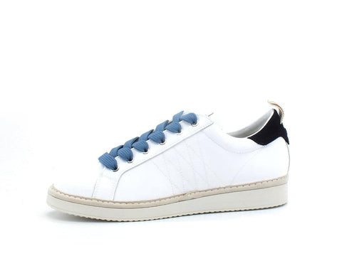 PAN CHIC Sneaker Pelle Lace - Up White Denim P01M1600100183 - Sandrini Calzature e Abbigliamento