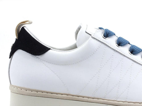 PAN CHIC Sneaker Pelle Lace - Up White Denim P01M1600100183 - Sandrini Calzature e Abbigliamento