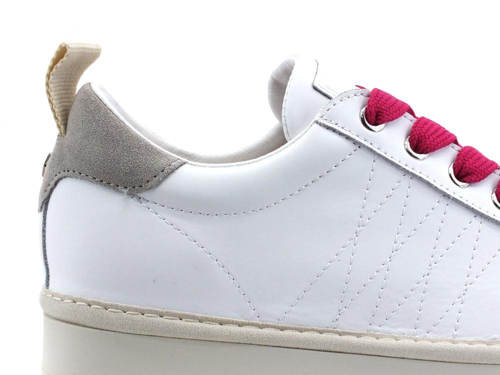 PAN CHIC Sneaker Pelle Lace - Up White Fuchsia P01W1600100183 - Sandrini Calzature e Abbigliamento