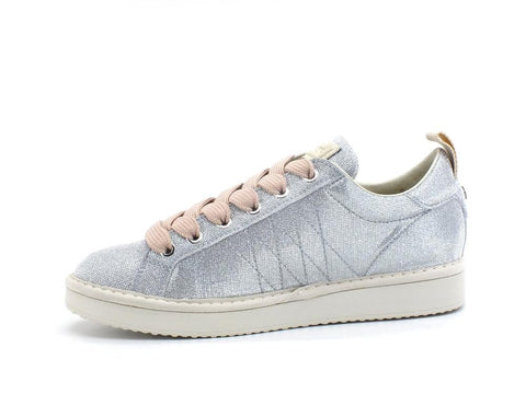 PAN CHIC Sneaker Pelle Laminata Silver Powder Pink P01W1600100162 - Sandrini Calzature e Abbigliamento