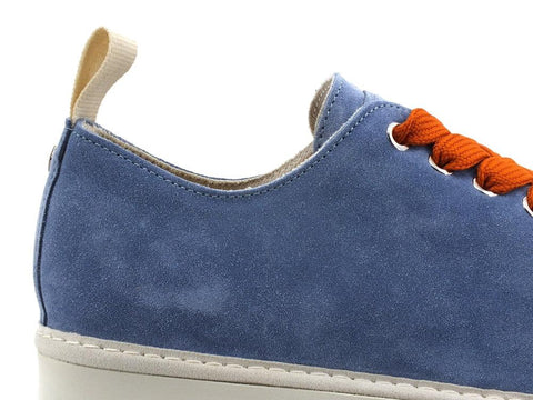 PAN CHIC Sneaker Pelle Suede Lace - Up Blue Blizzard Burnt P01M1400100209 - Sandrini Calzature e Abbigliamento
