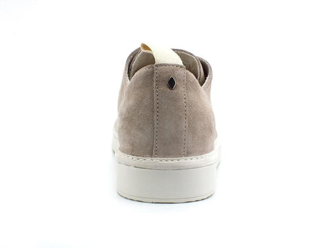 PAN CHIC Sneaker Pelle Suede Lace - Up Taupe Red P01M1400100209 - Sandrini Calzature e Abbigliamento