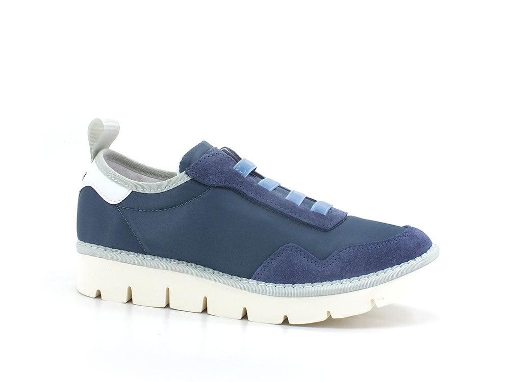 PAN CHIC Sneaker Slip On Suede Blu Denim P05W1601000018 - Sandrini Calzature e Abbigliamento