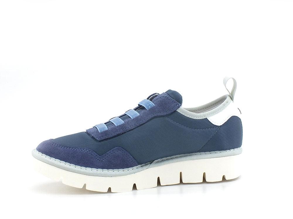 PAN CHIC Sneaker Slip On Suede Blu Denim P05W1601000018 - Sandrini Calzature e Abbigliamento