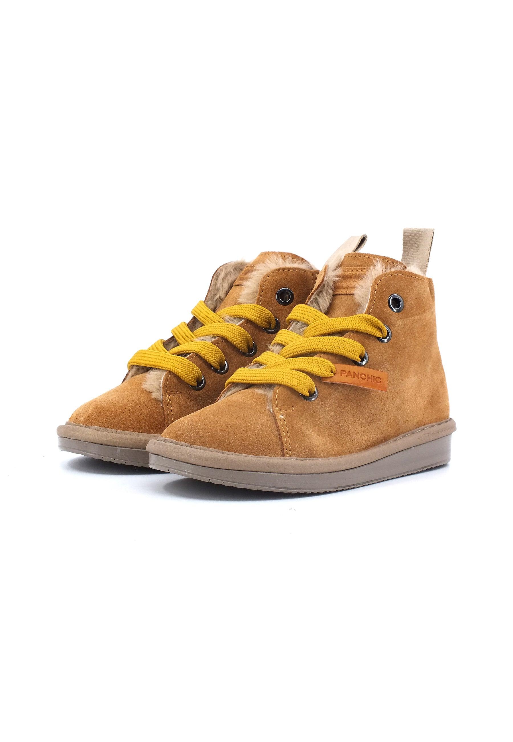 PAN CHIC Stivaletto Pelo Bimbo Brown Sugar Yellow P01B007-00462068 - Sandrini Calzature e Abbigliamento