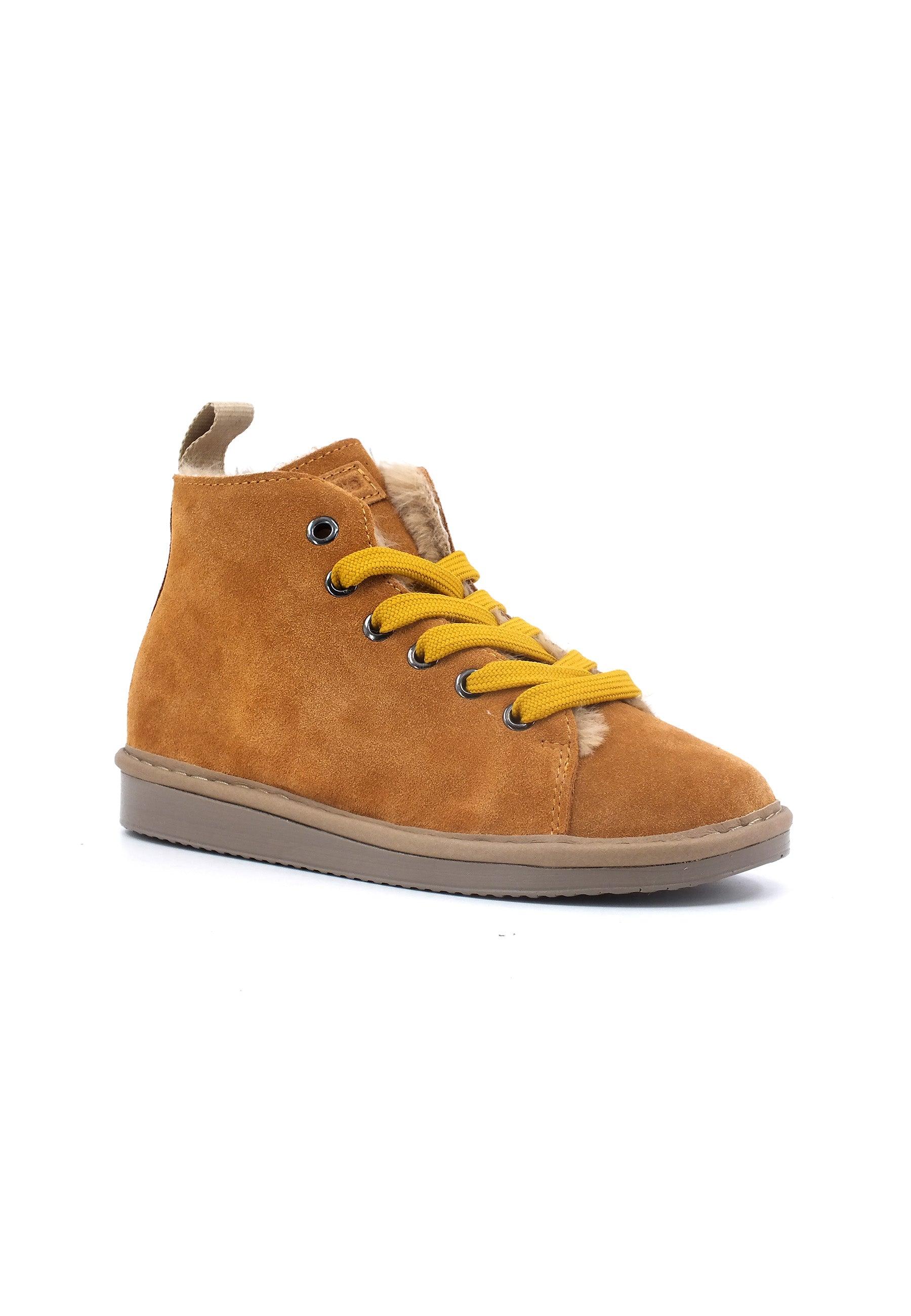 PAN CHIC Stivaletto Pelo Bimbo Brown Sugar Yellow P01K007-00462068 - Sandrini Calzature e Abbigliamento