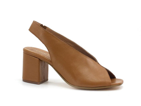 PAOLA FERRI Shanty Sandalo Open Toe Tacco Cuoio D5259 - Sandrini Calzature e Abbigliamento