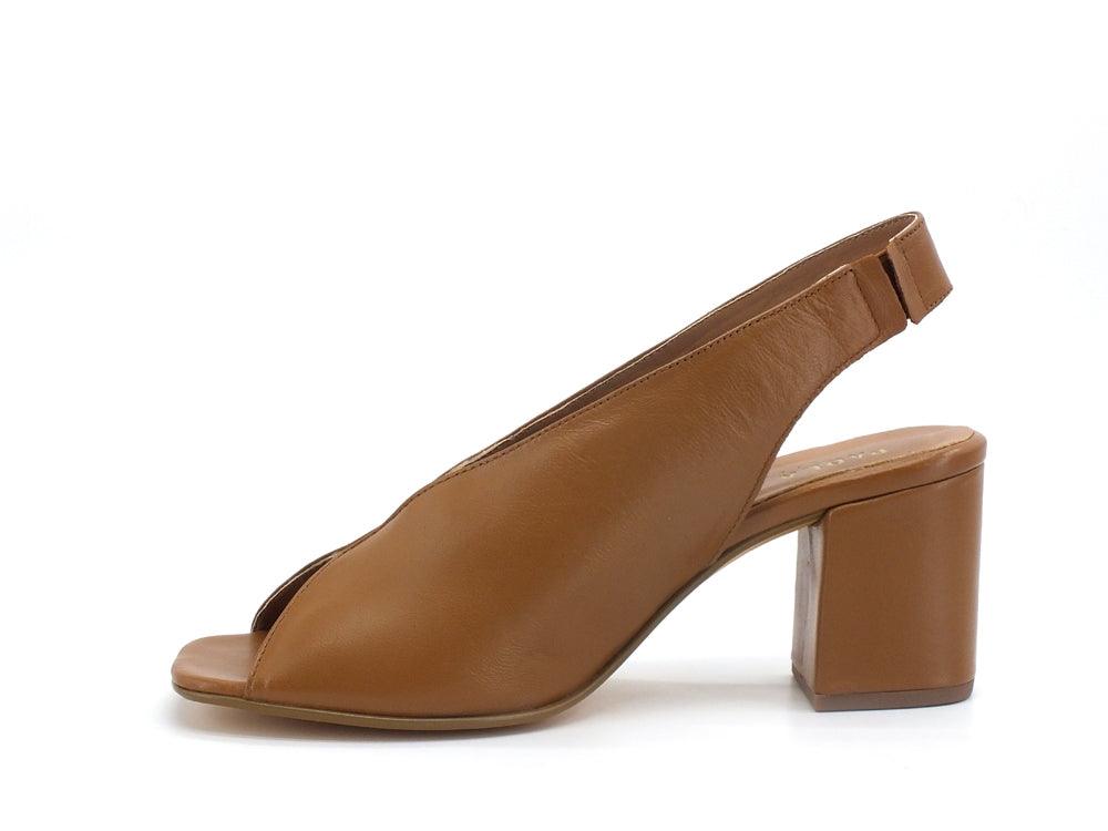 PAOLA FERRI Shanty Sandalo Open Toe Tacco Cuoio D5259 - Sandrini Calzature e Abbigliamento