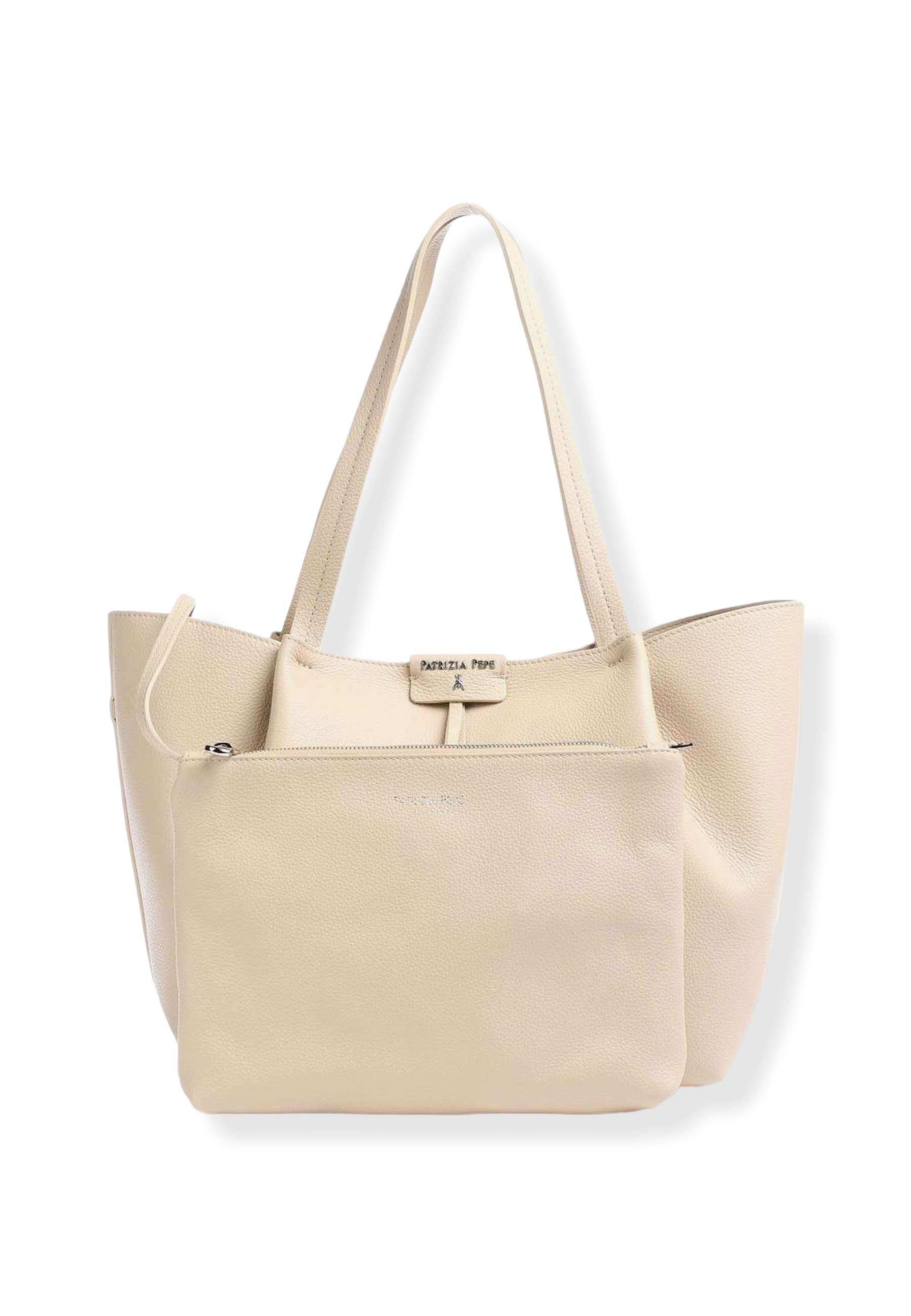 PATRIZIA PEPE Borsa Con Pochette Beige Ocean Sand CB8895-L001 - Sandrini Calzature e Abbigliamento