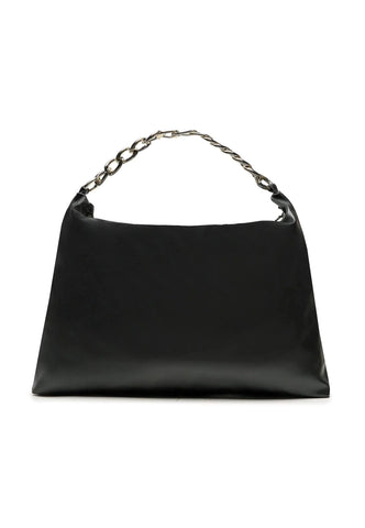 PATRIZIA PEPE Borsa Hobo Black Light Gold 8B0063-E005 - Sandrini Calzature e Abbigliamento