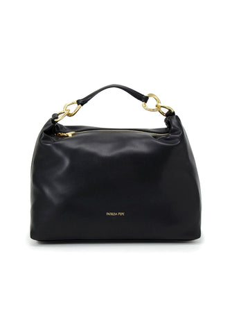 PATRIZIA PEPE Borsa Hobo Black Light Gold 8B0064-E005 - Sandrini Calzature e Abbigliamento