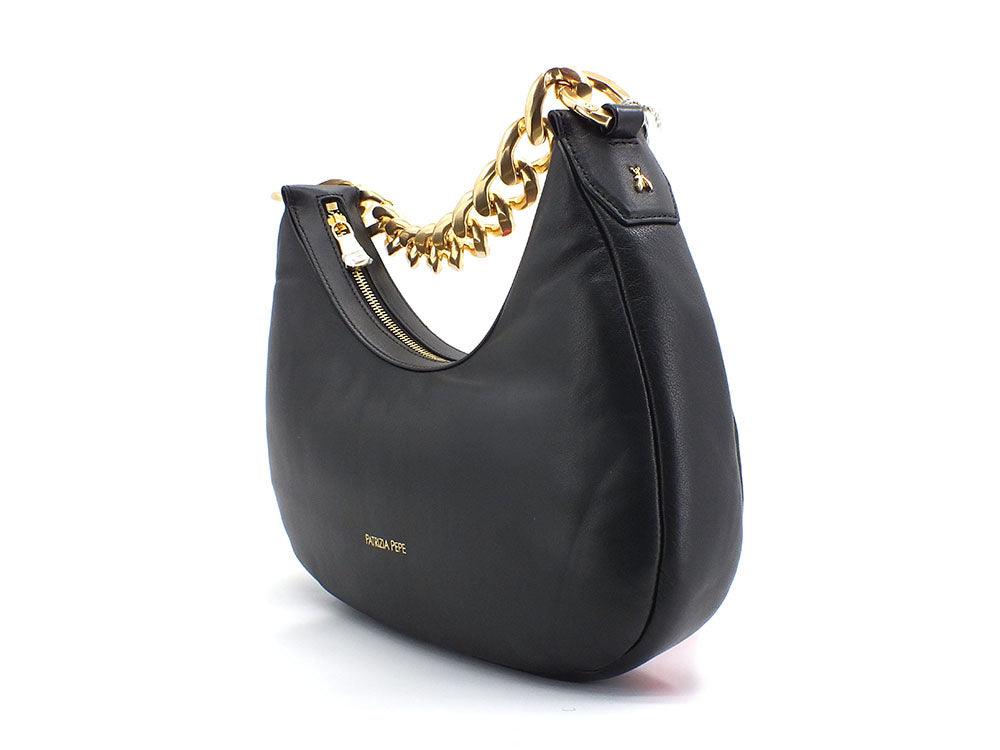 PATRIZIA PEPE Borsa Hobo Catena Nero 8B0004L006-K103 - Sandrini Calzature e Abbigliamento