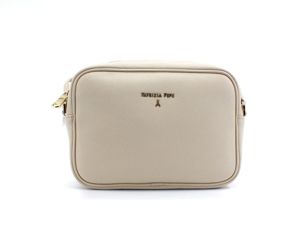 PATRIZIA PEPE Borsa Pochette Zip Logo Ocean Sand CB8985L001-B732 - Sandrini Calzature e Abbigliamento