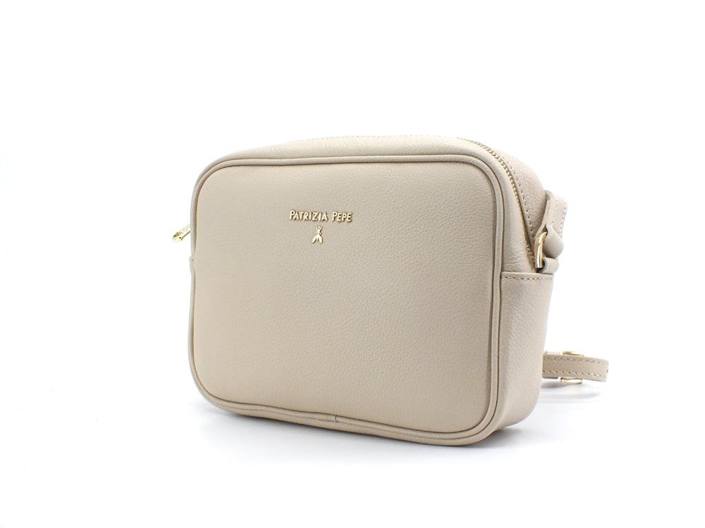 PATRIZIA PEPE Borsa Pochette Zip Logo Ocean Sand CB8985L001-B732 - Sandrini Calzature e Abbigliamento