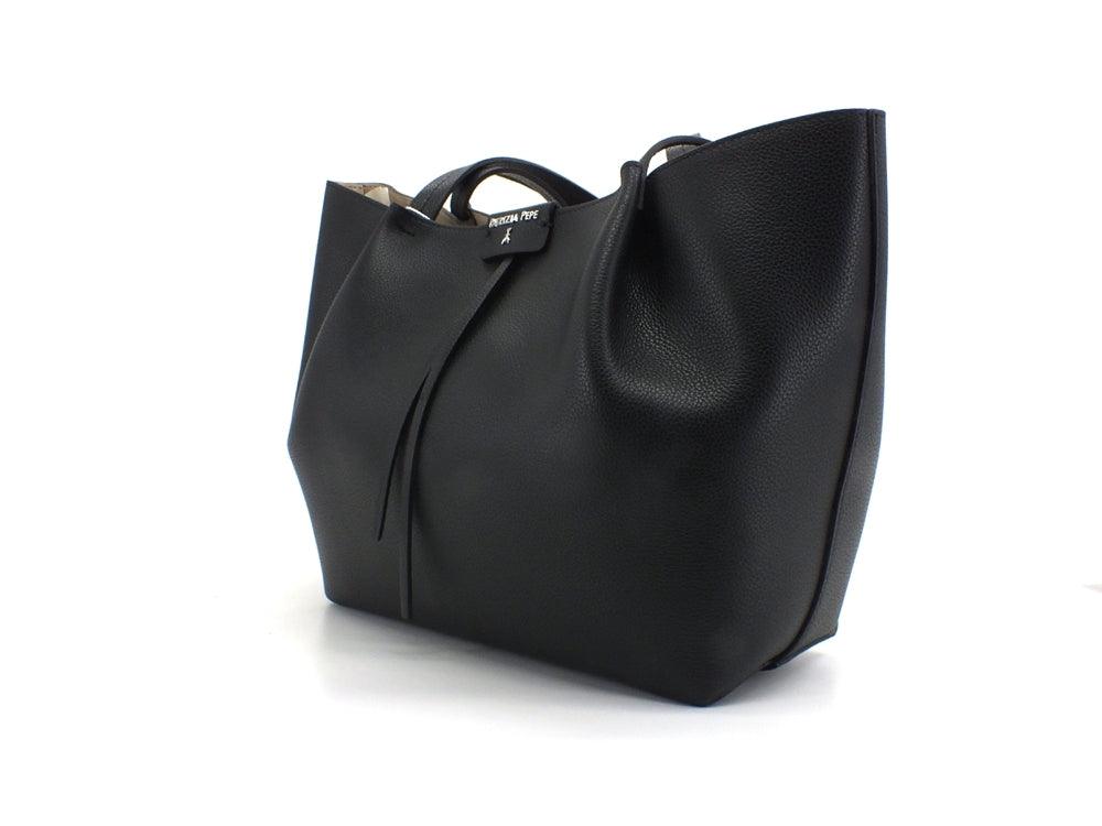 PATRIZIA PEPE Borsa Saddle Shopping Logo Ape Nero CB8895L001-K103 - Sandrini Calzature e Abbigliamento